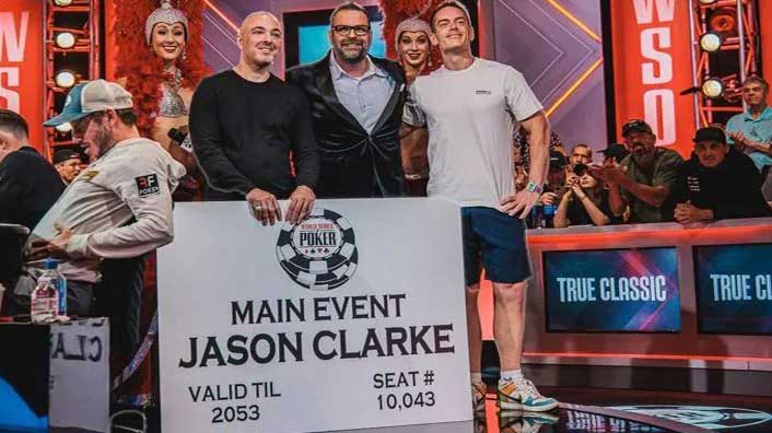 WSOP主賽事30年免費參賽權 ?由加拿大選手Jason Clarke獲得